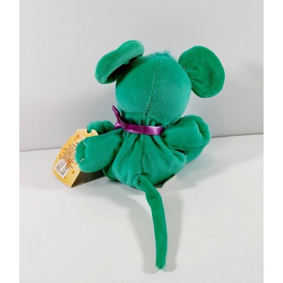 Precious Moments Tender Tails Plush "Rosie"  the mouse Green 1998 Vintage - Picture 5 of 6